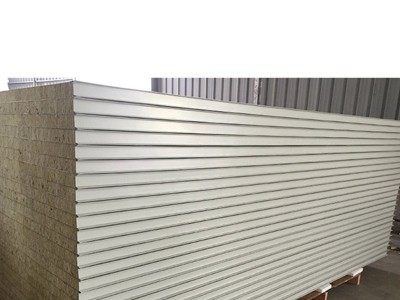 廠家批發巖棉彩鋼板工業廠房用夾芯板 壓型玻鎂巖棉夾芯彩鋼定制