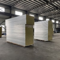 巖棉彩鋼板無(wú)塵室凈化車間用凈化板夾芯板保溫隔熱巖棉凈化板