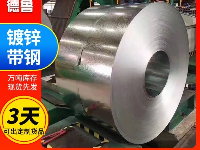 廠家現貨鍍鋅帶鋼 大量現貨供應鋼帶建筑裝飾金屬制品 鍍鋅帶鋼