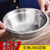 湯盆不銹鋼盆304食品級(jí)加厚湯碗小盆子家用食堂菜盆飯碗圓形批發(fā)