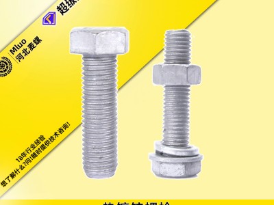 熱鍍鋅螺栓 熱鍍鋅外六角螺絲 光伏電力高強(qiáng)度熱浸鋅六角螺絲