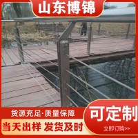 304不銹鋼繩索護欄 廠家現貨銷售河道景觀鋼絲繩木紋扶手橋梁護欄