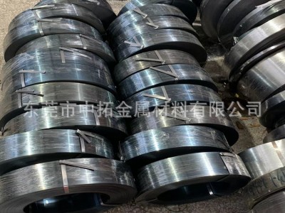 SK5高彈性彈簧鋼 SK5淬火發(fā)藍彈簧鋼帶 厚度0.1-3.0mm精密分條