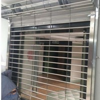 銀行用不銹鋼鏈條通風卷簾門 防盜不銹鋼卷簾門 防盜卷閘門批發