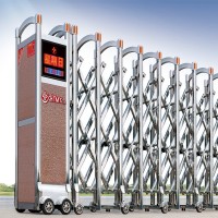 鋁合金智能伸縮門 不銹鋼電動伸縮門 大門車牌感應電動門
