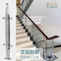 304不銹鋼樓梯扶手 商場陽臺玻璃圍護欄桿工程立柱家用室內外別墅
